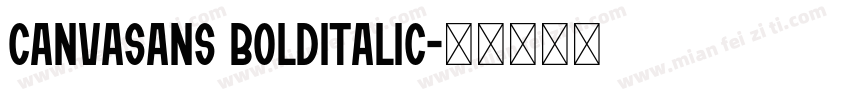 CanvaSans BoldItalic字体转换